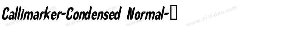 Callimarker-Condensed Normal字体转换